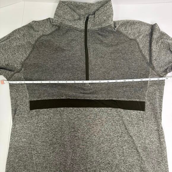 Nike Dri-FIT Heather Gray Quarter-Zip Pullover Top - Size Medium - Picture 8 of 8